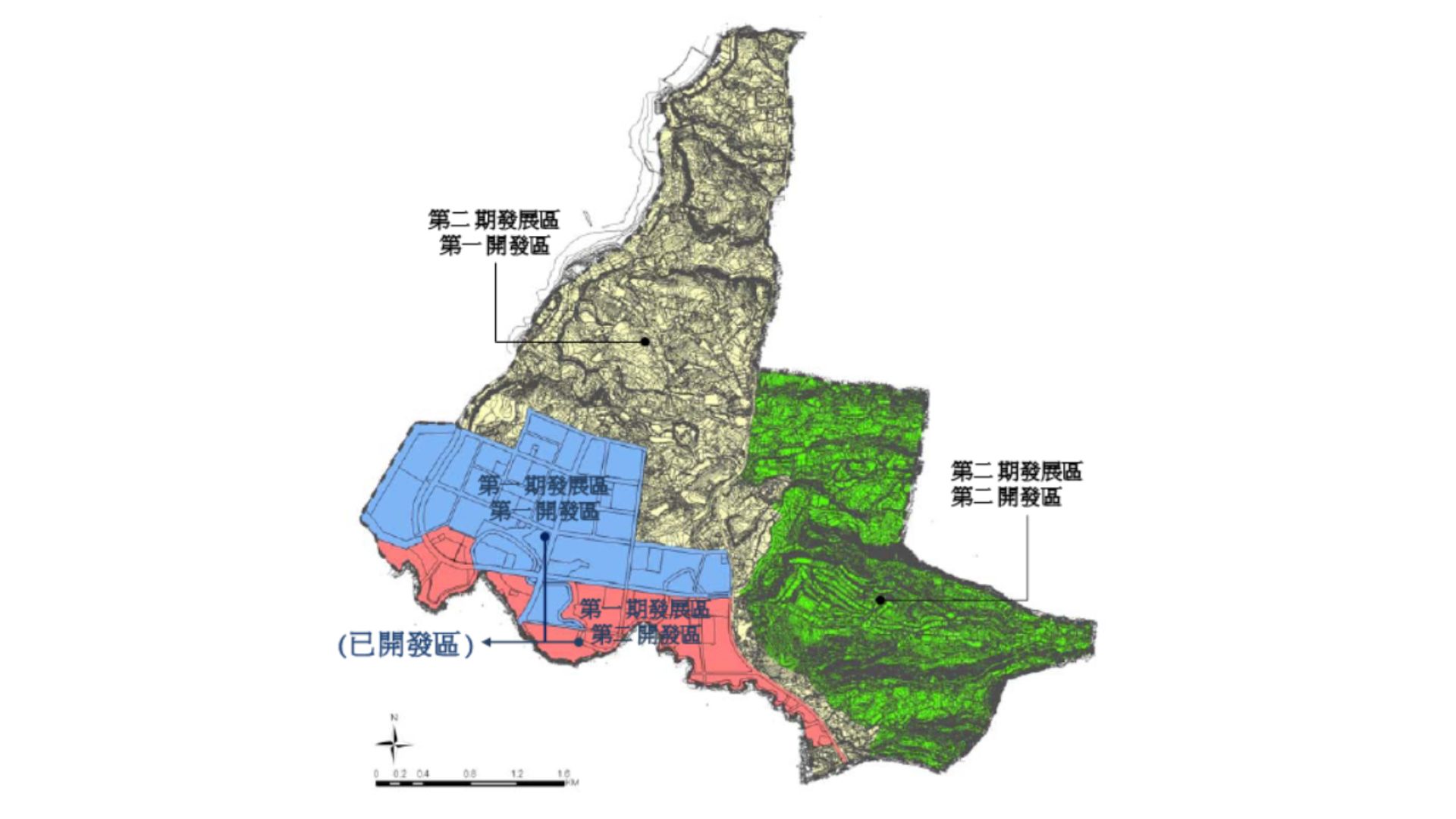 變更淡海新市鎮特定區主要計畫(第二次通盤檢討) 分期分區發展計畫示意