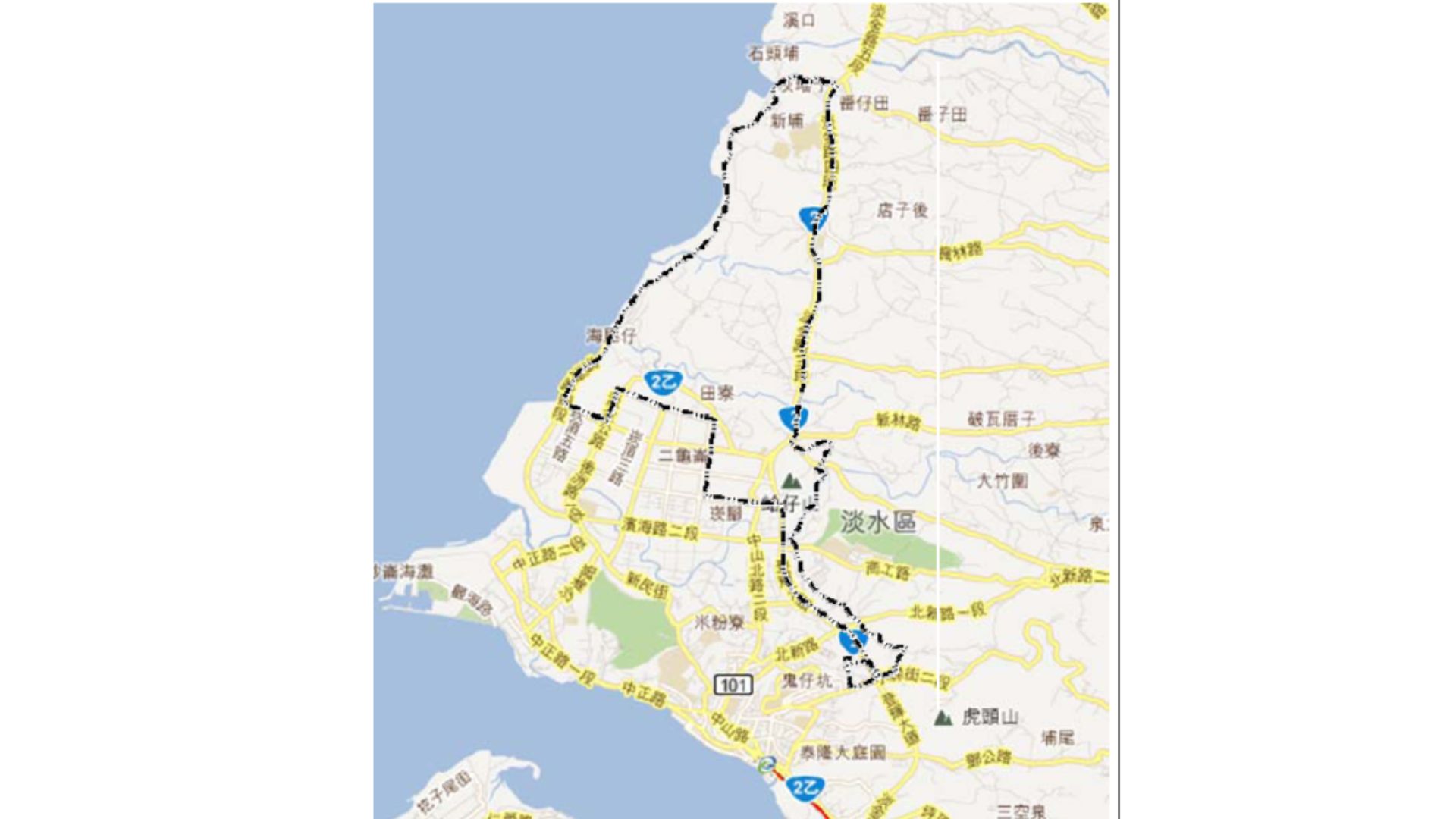 擬定淡海新市鎮特定區第二期發展區第一開發區細部計畫範圍