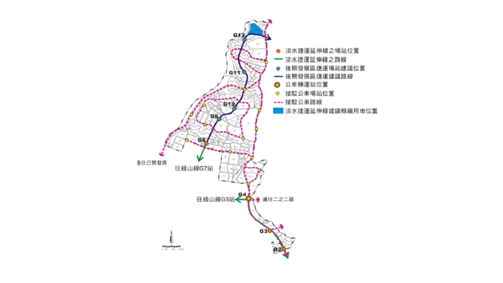 第二期發展區第一開發區細部計畫 大眾運輸系統路線