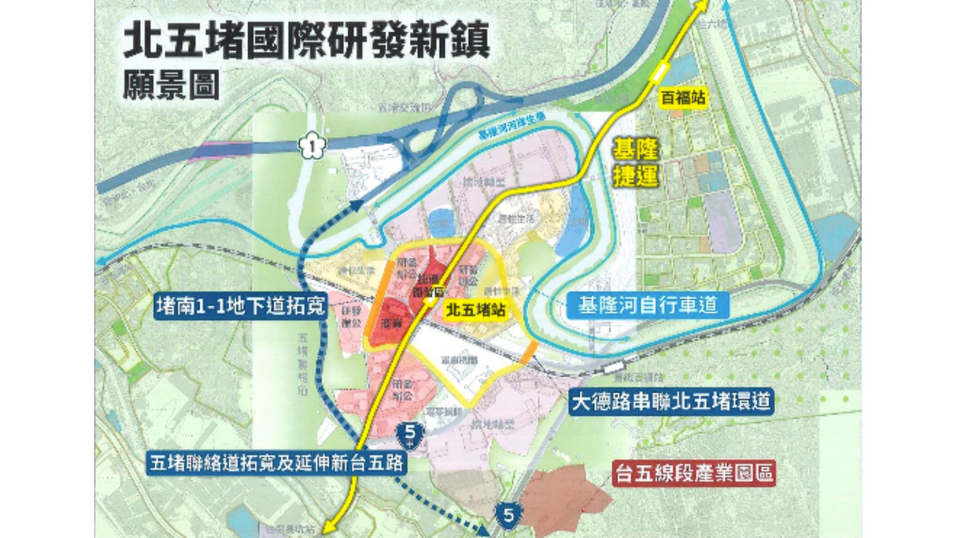 北五堵國際研發新鎮發展願景示意