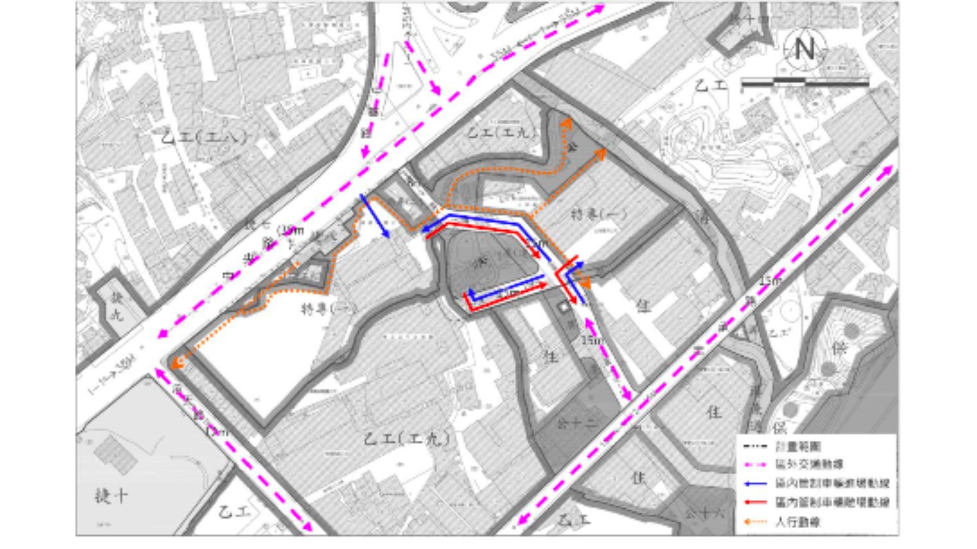 交通道路系統示意