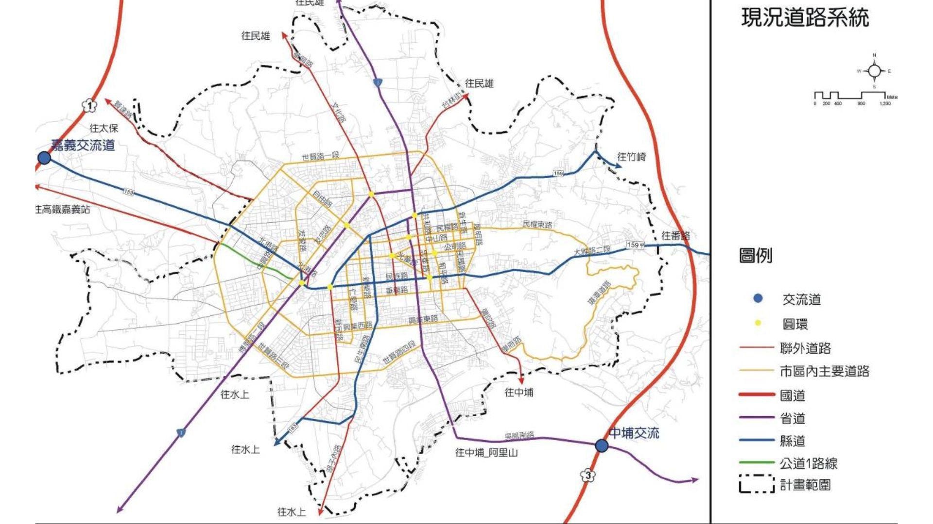 嘉義市區主要道路系統