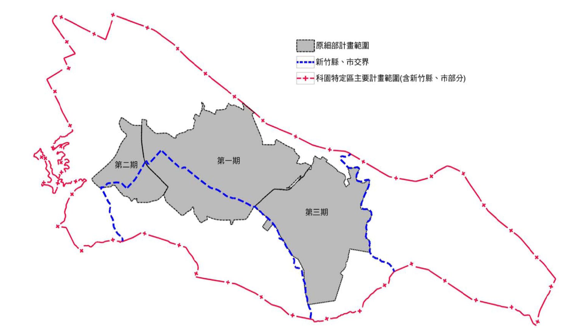 現行科園特定區(含新竹縣、市部分)細部計畫位置