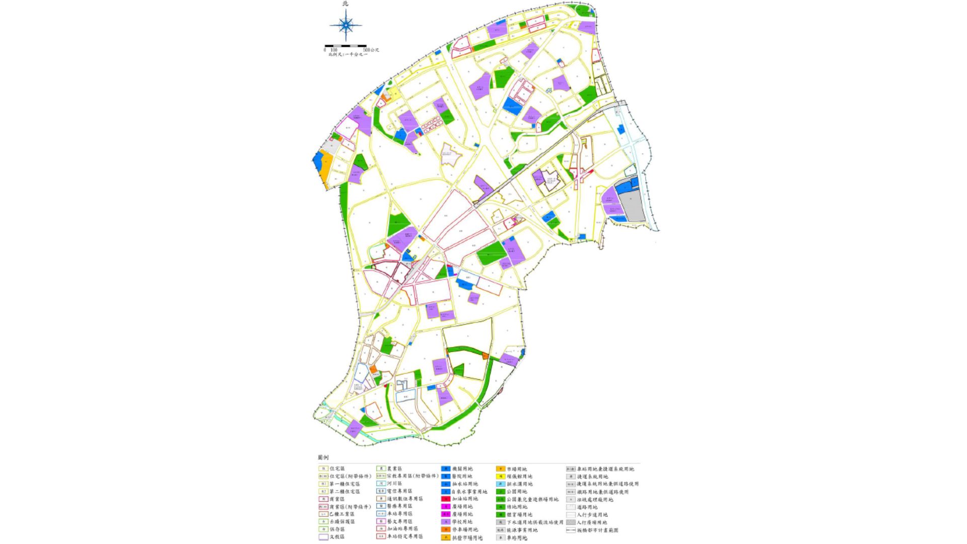 板橋區現行都市計畫示意圖