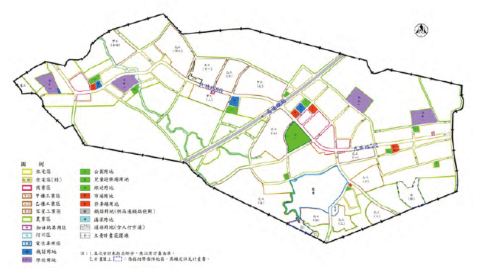 變更後都市計畫示意