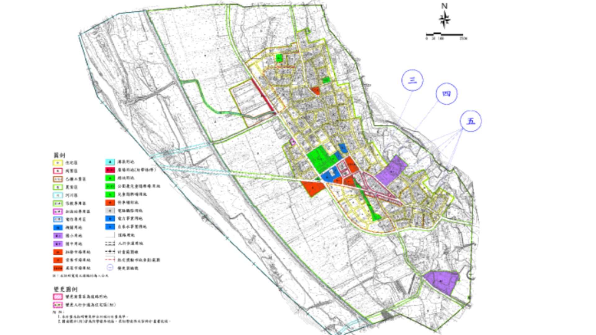 變更大內都市計畫主要計畫（第五次通盤檢討）變更位置