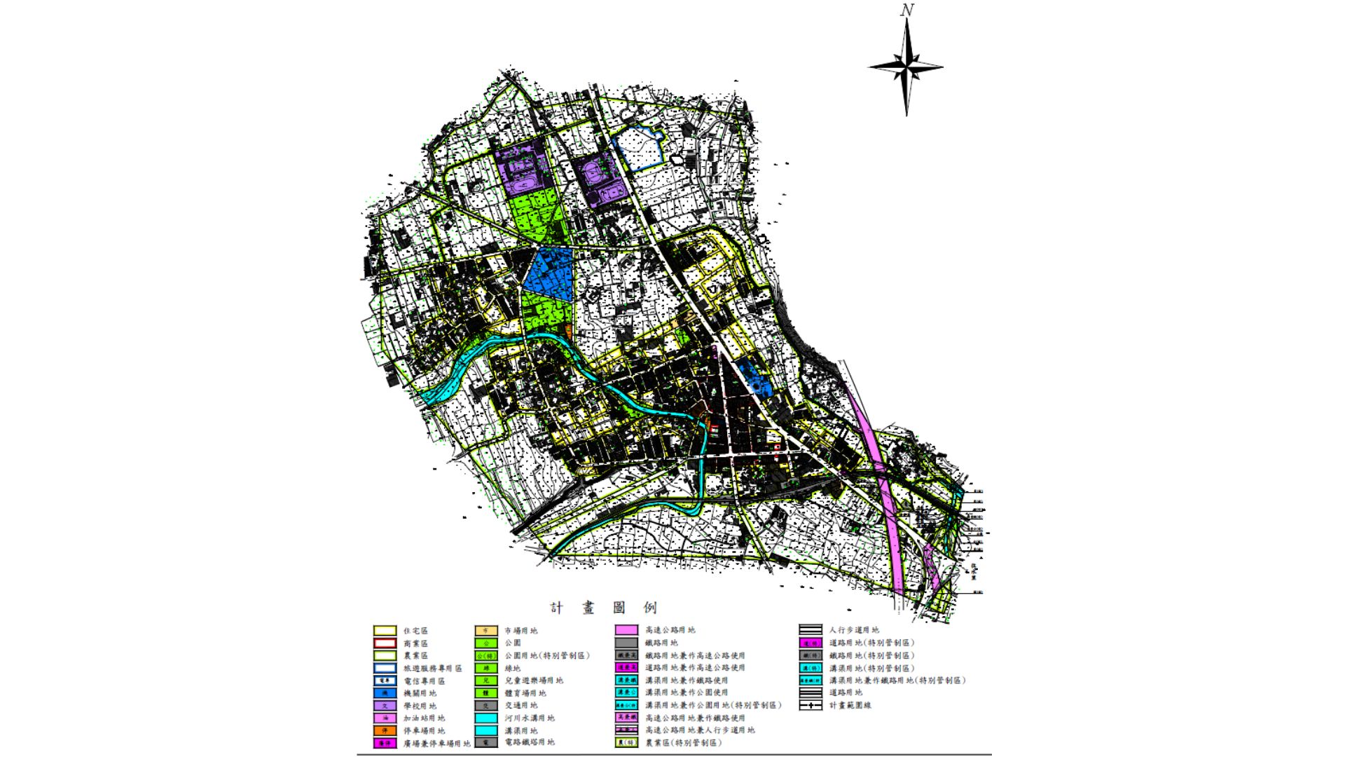 名間都市計畫範圍示意圖