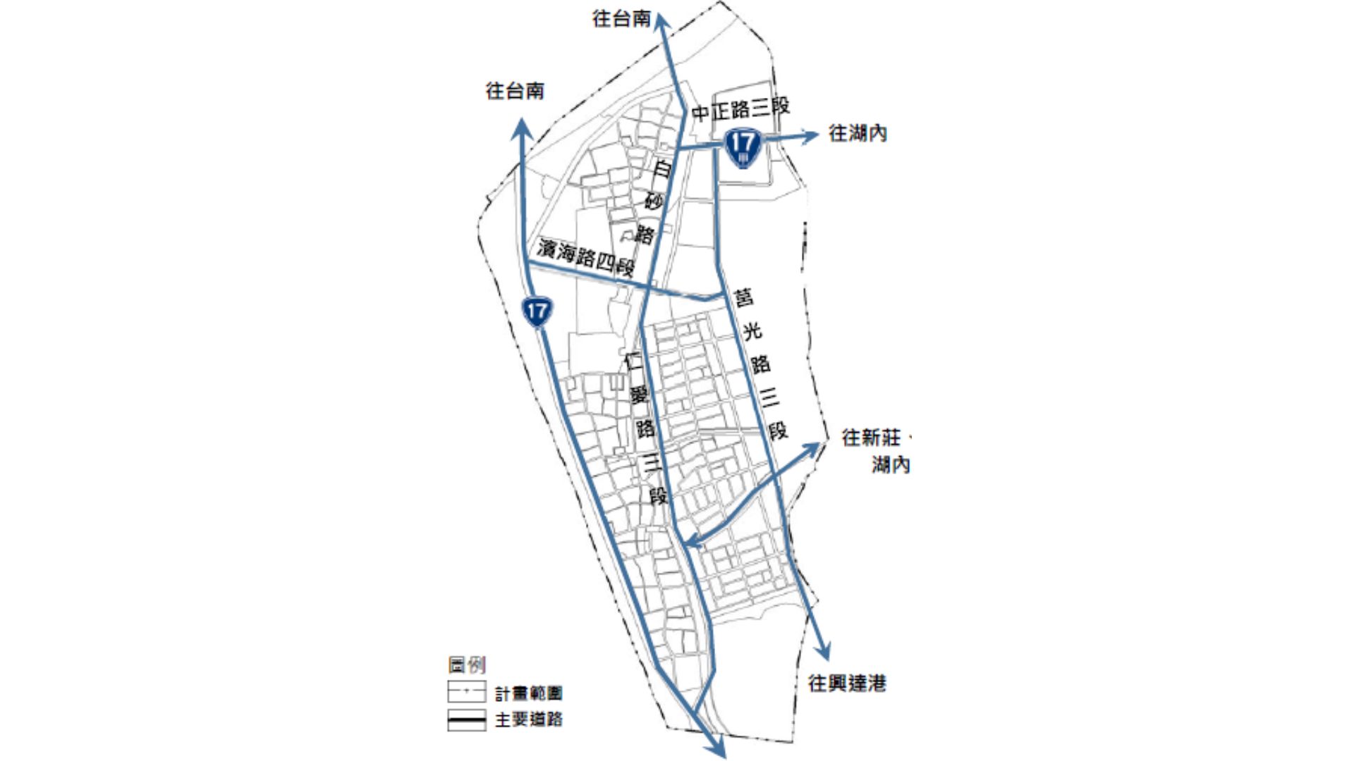 計畫區交通運輸現況示意圖