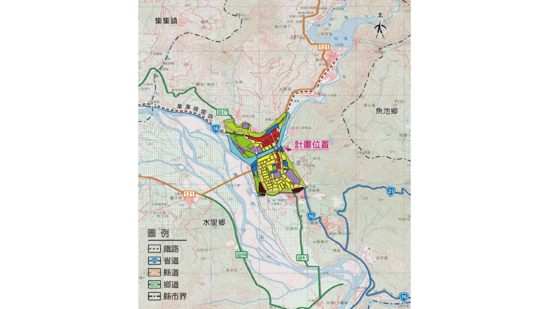 計畫區地理區位關係示意圖