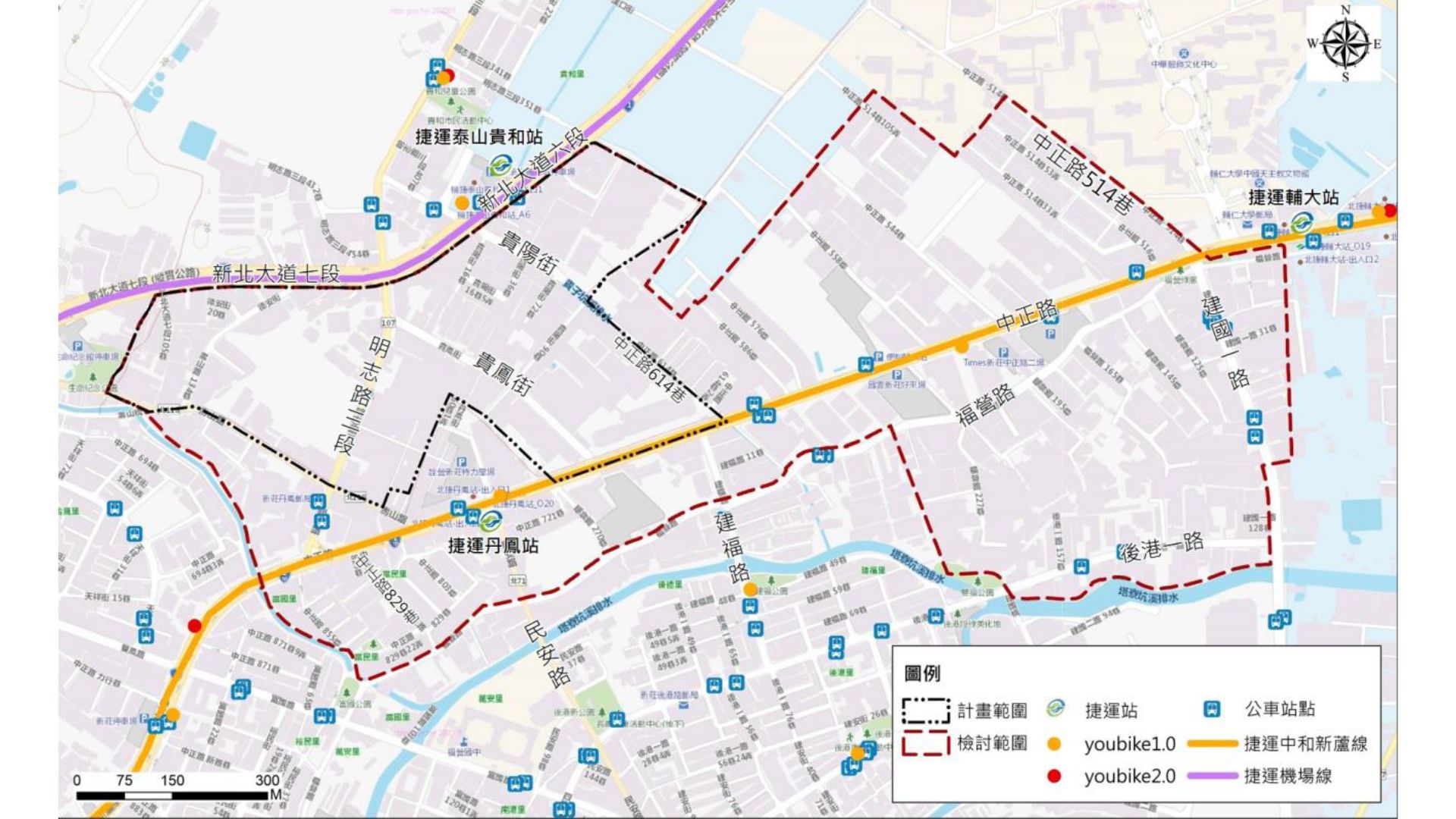 計畫範圍周邊大眾運輸系統現況