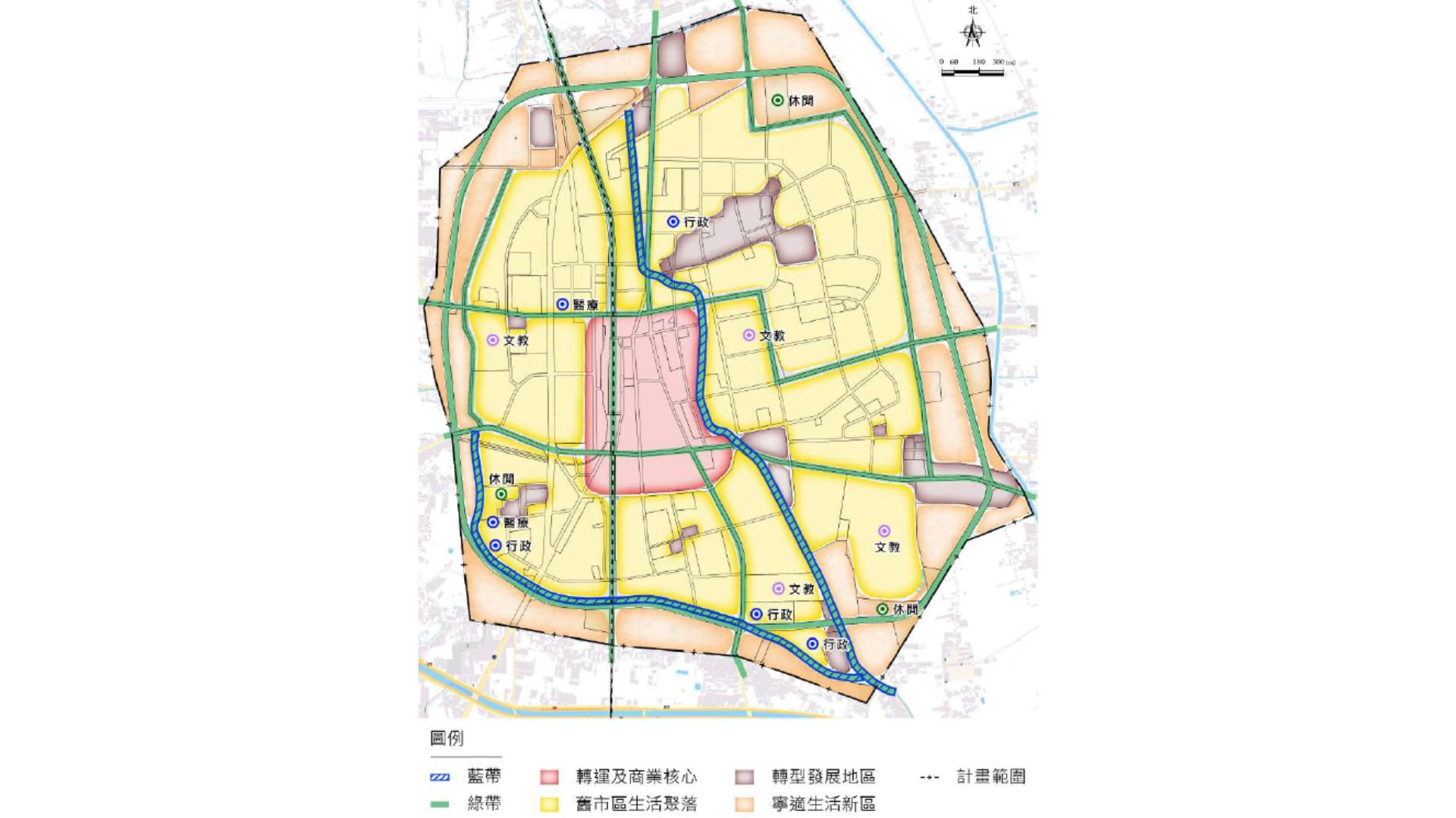 空間發展架構示意圖