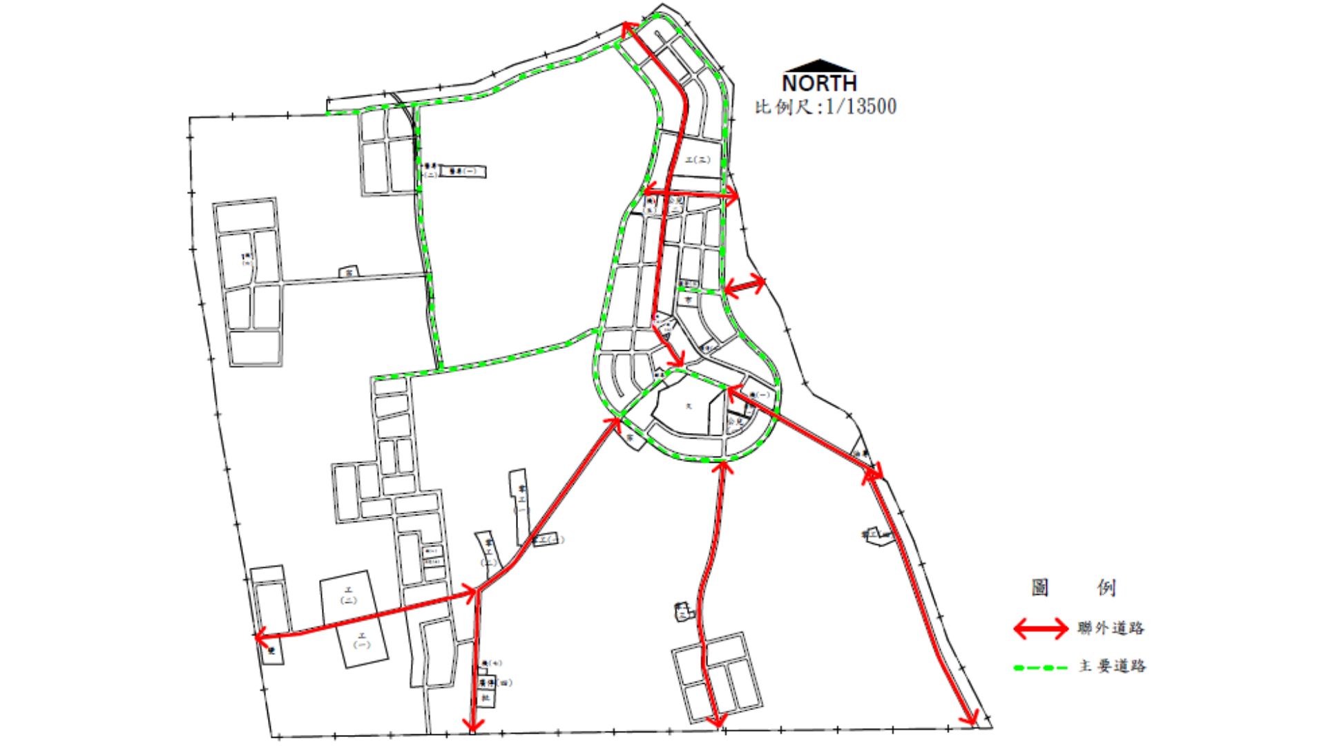計畫道路系統示意圖