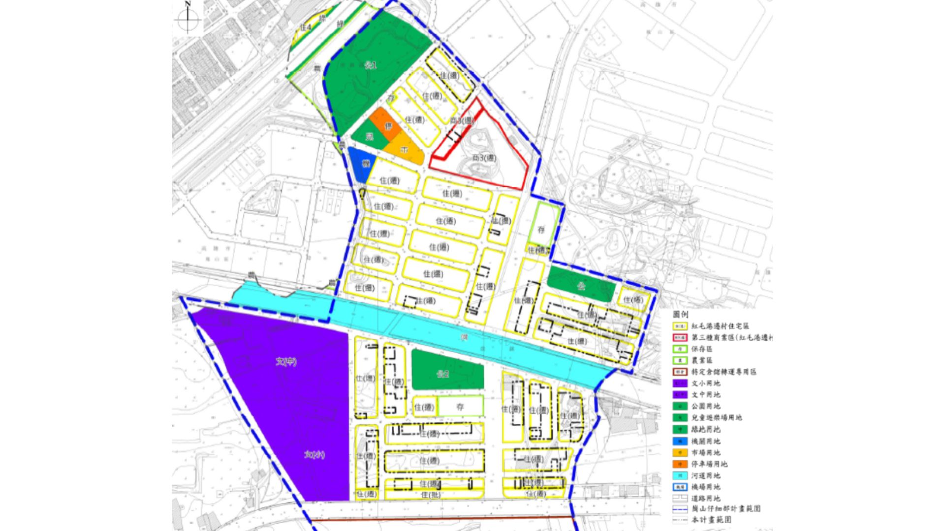 計畫範圍及周邊地區現行都市計畫