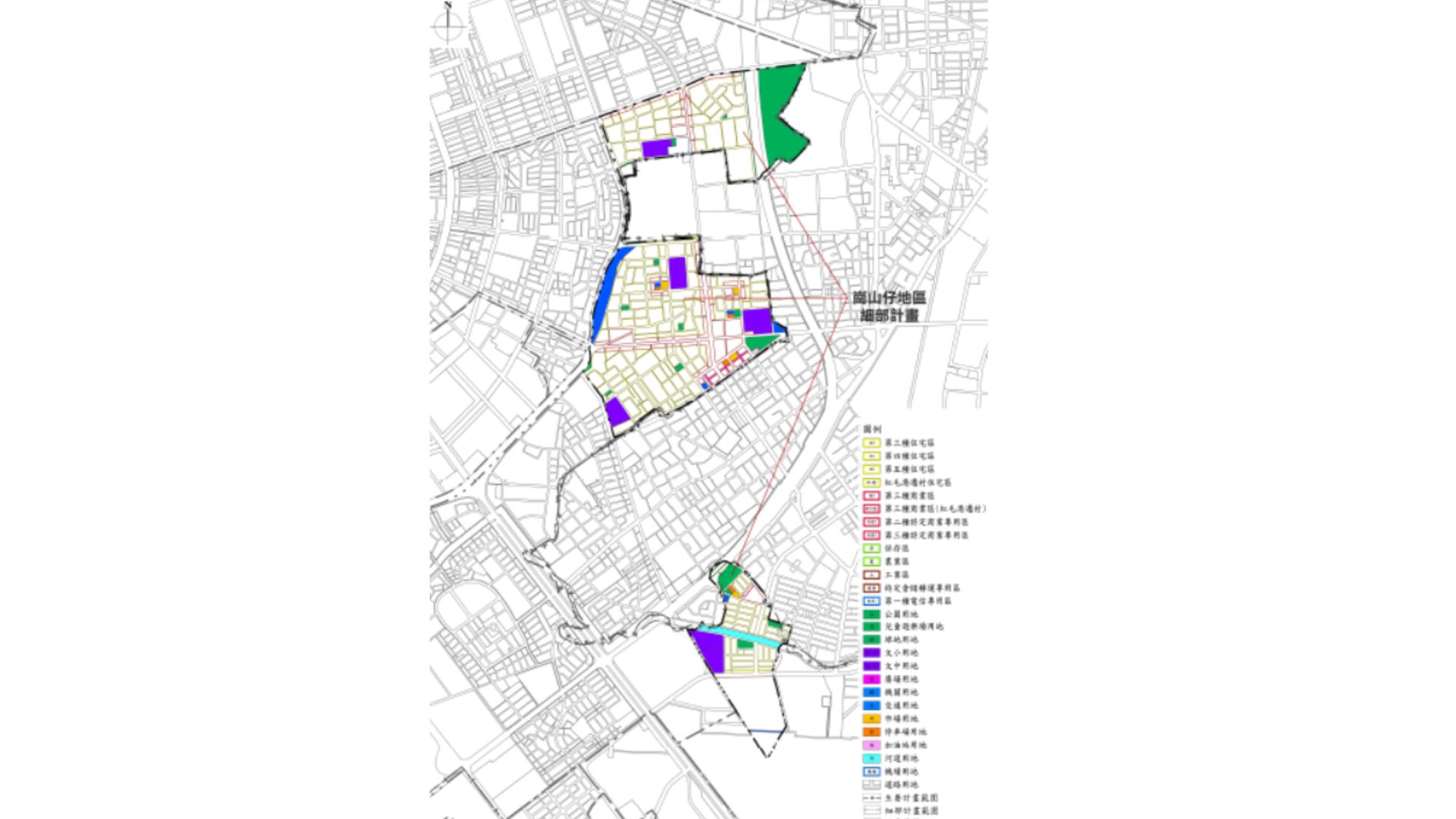現行都市計畫土地使用分區