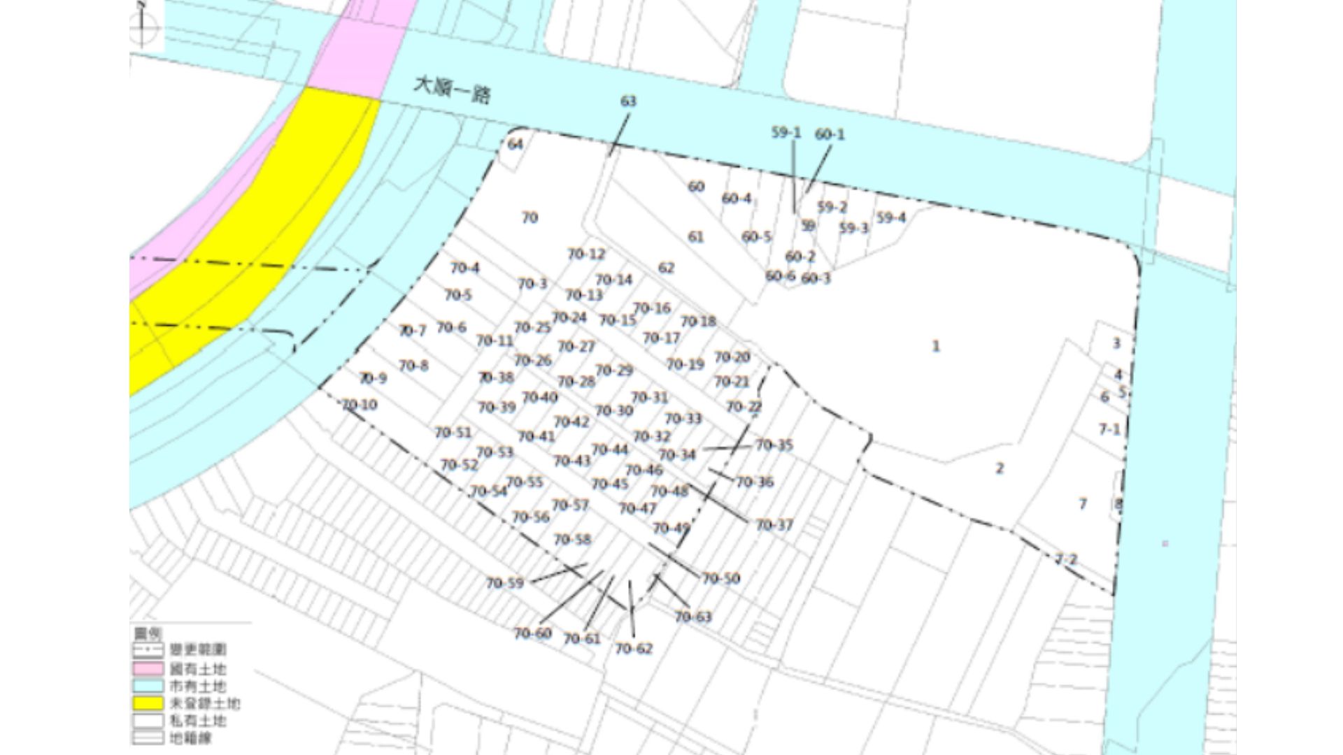 計畫範圍土地地號概況