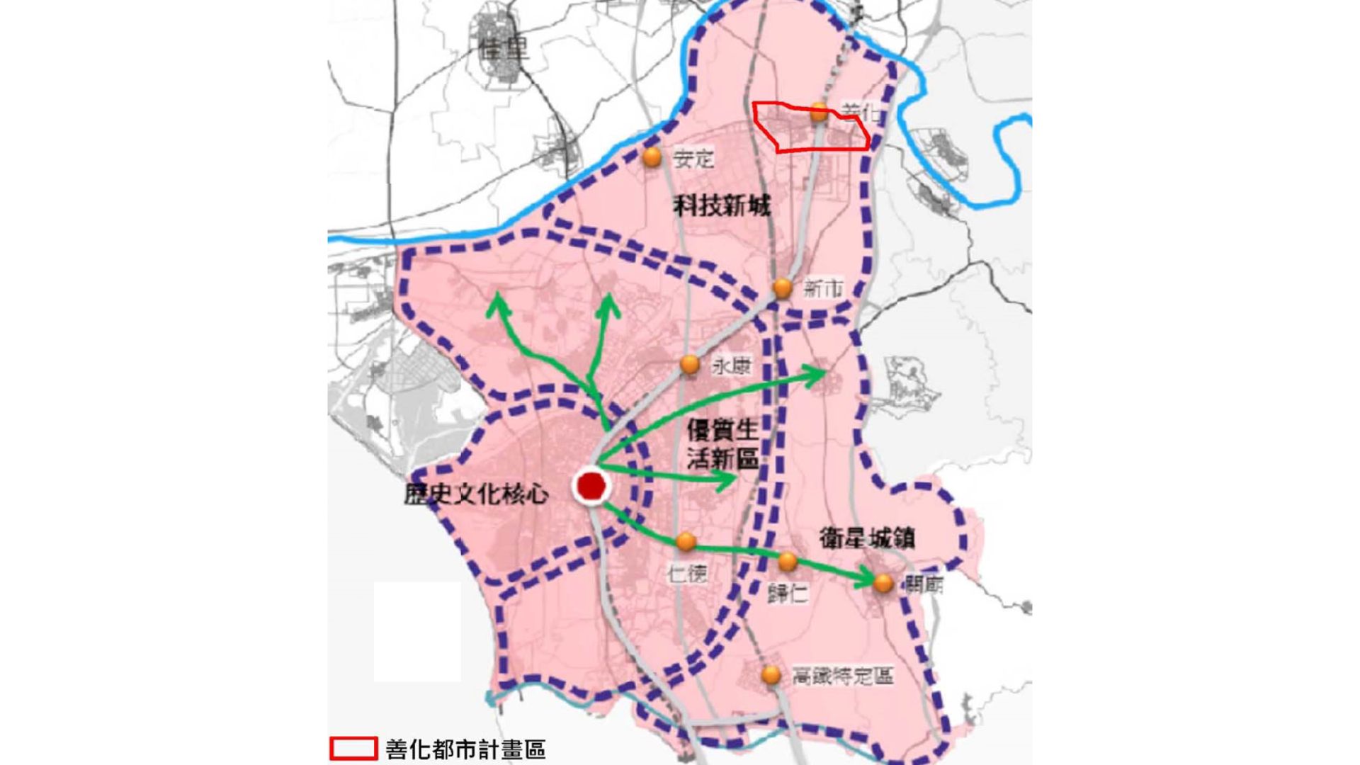都會區發展地區發展構想示意圖