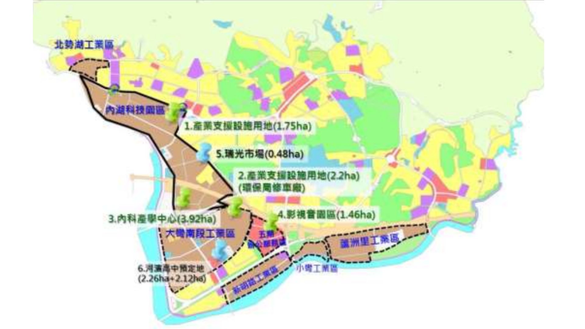 內湖區產業發展區位