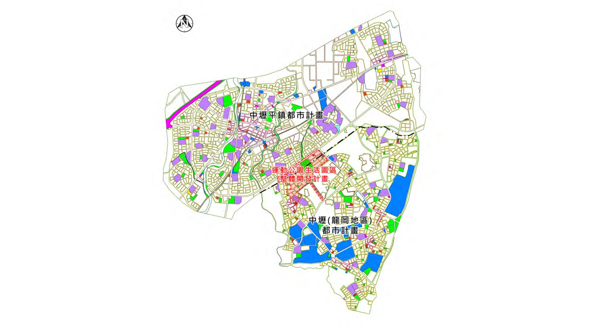 中壢運動公園生活園區整體開發計畫位置