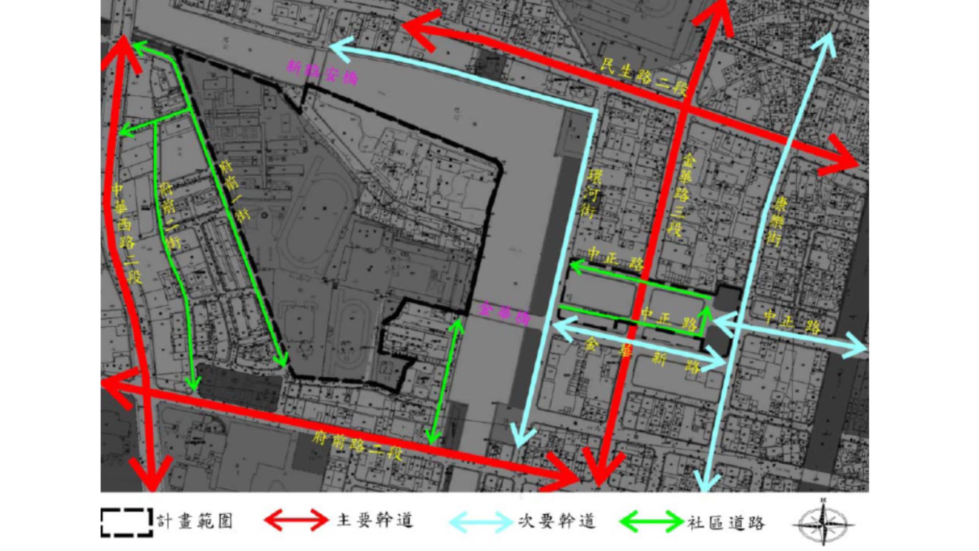 計畫周邊地區道路路網系統