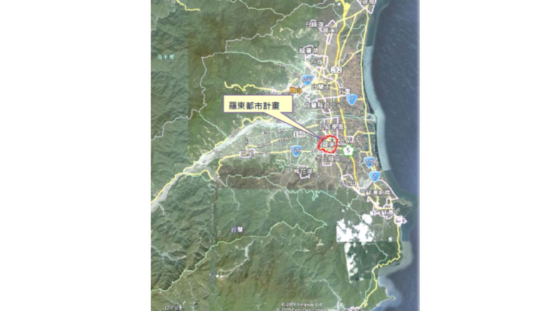 羅東都市計畫區位示意