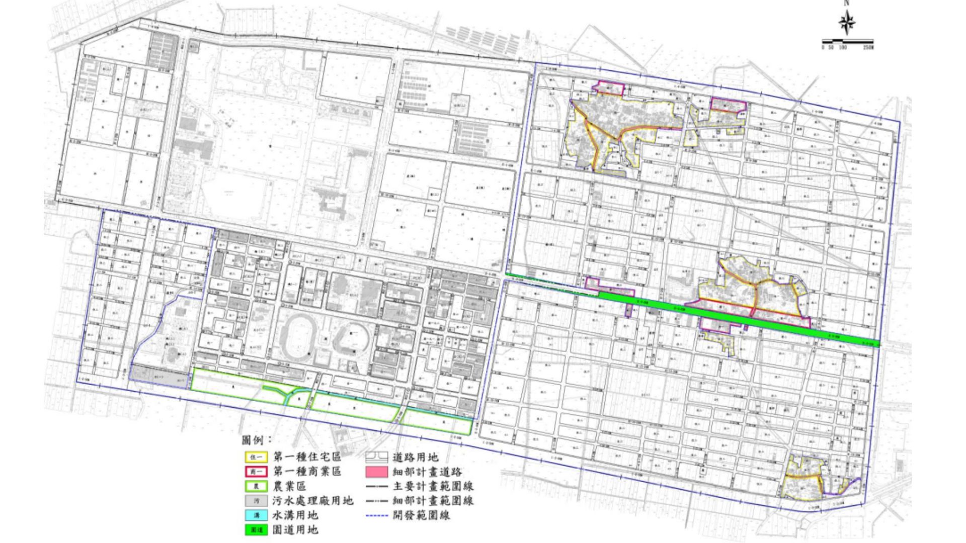 擬定嘉義縣治都市計畫第二期發展區細部計畫(第一階段-再開發區)案土地使用計畫
