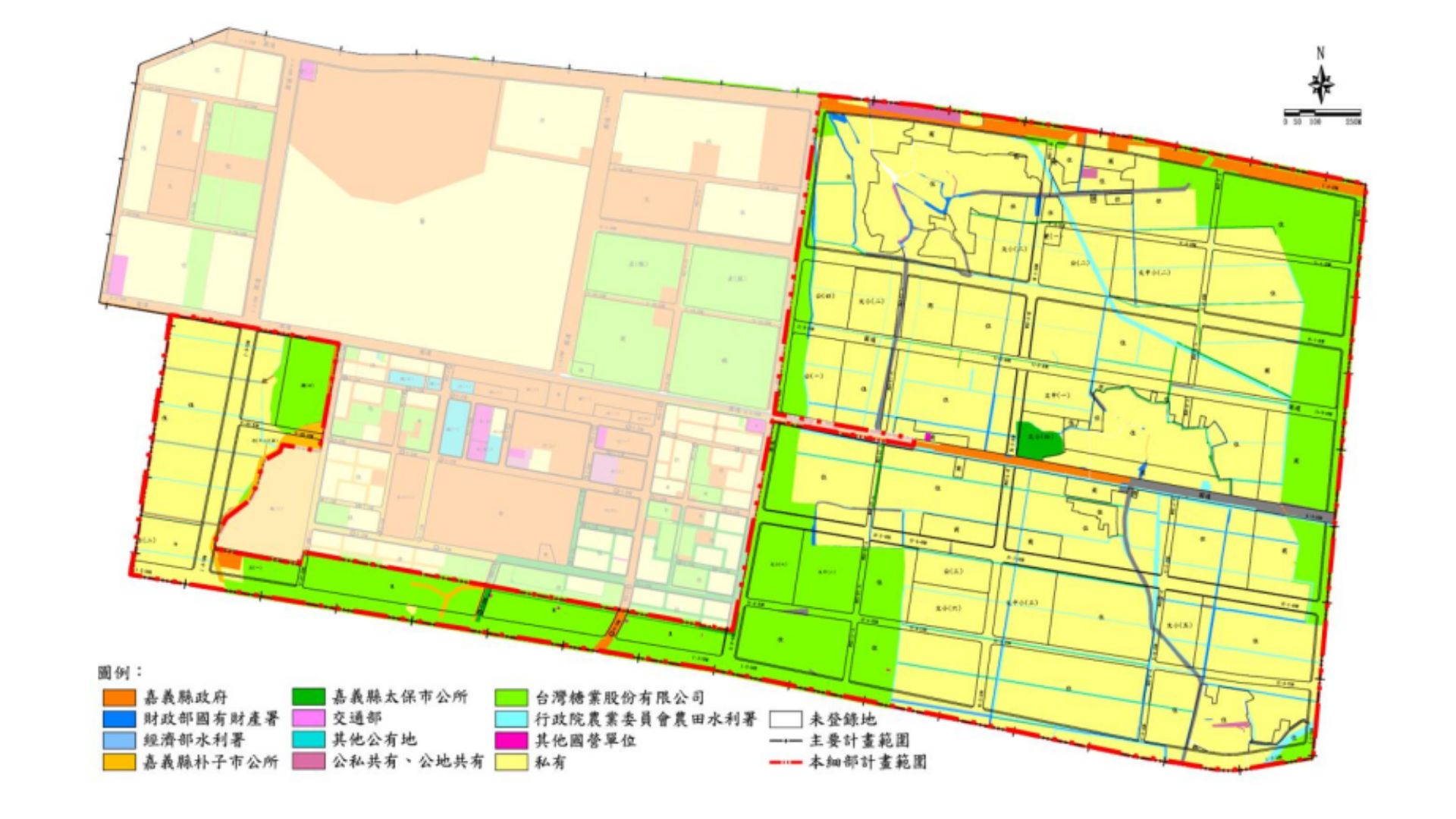 土地權屬分布示意