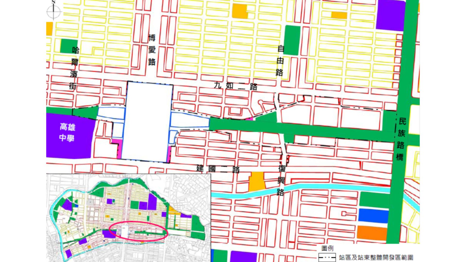 站區及站東整體開發計畫範圍